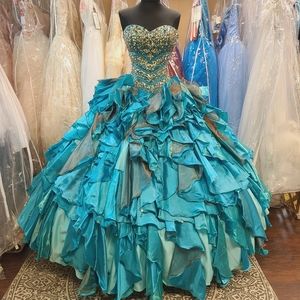Mystic Princess Teal Ballgown